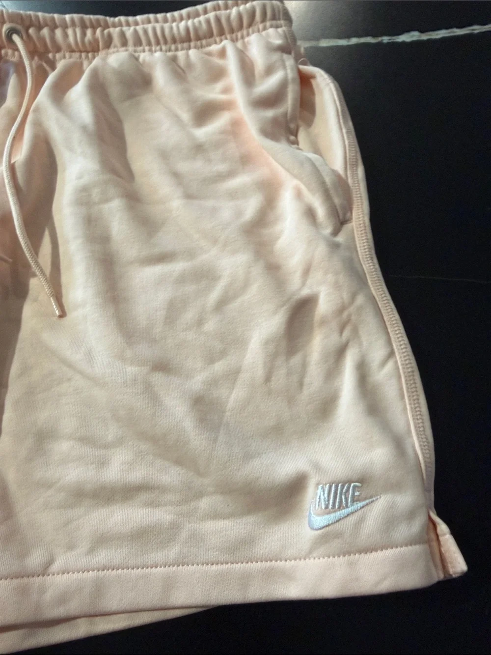 Nike Men's Light Peach Drawstring Athletic Shorts
